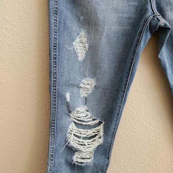 J. Crew Vintage Straight Raw Frayed Jeans High Rise Destroy Size 28R - Picture 4 of 15